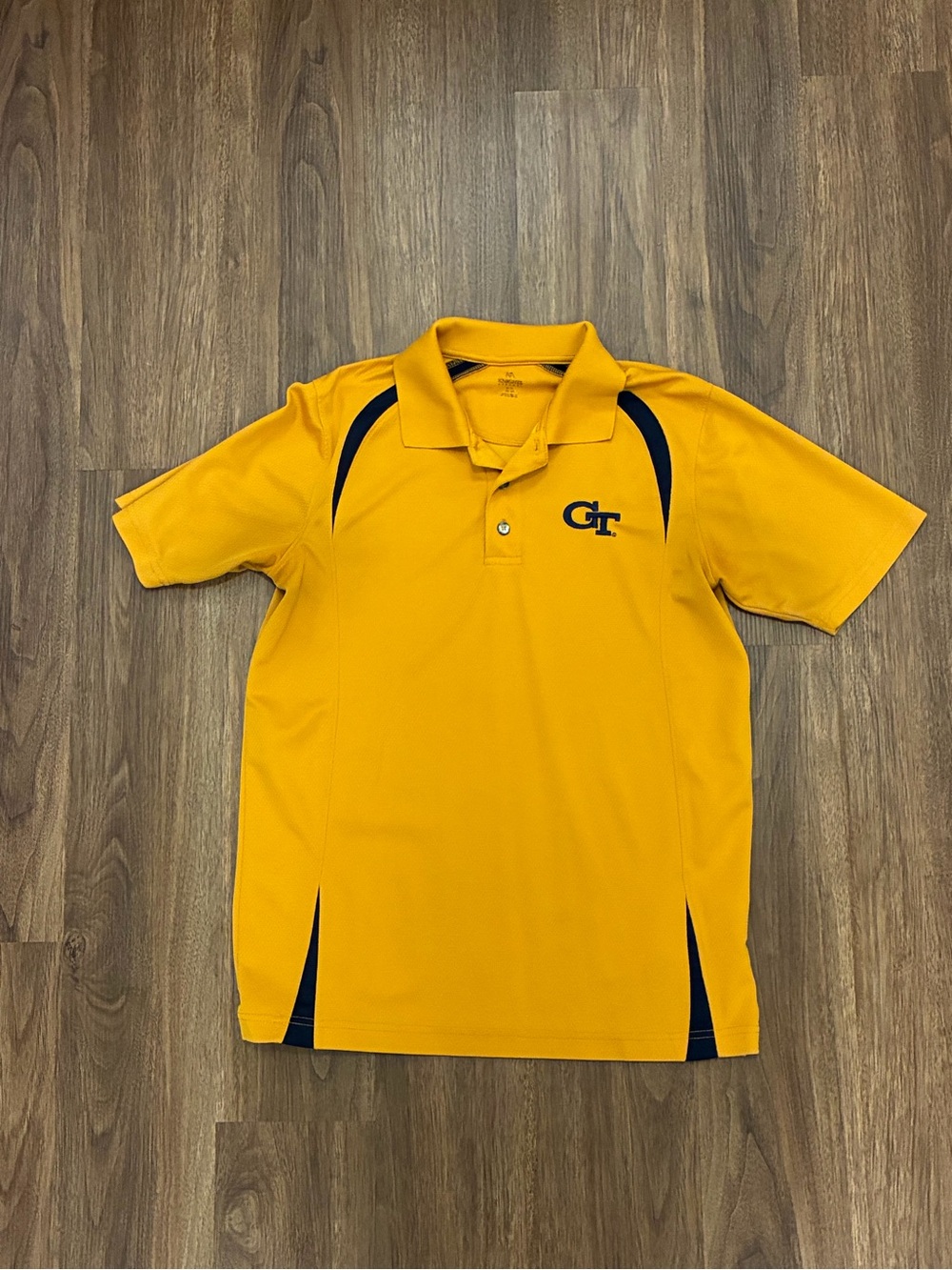 Georgia Tech Yellow Jackets Men’s Gold Golf Polo Shirt Knights Apparel Size M